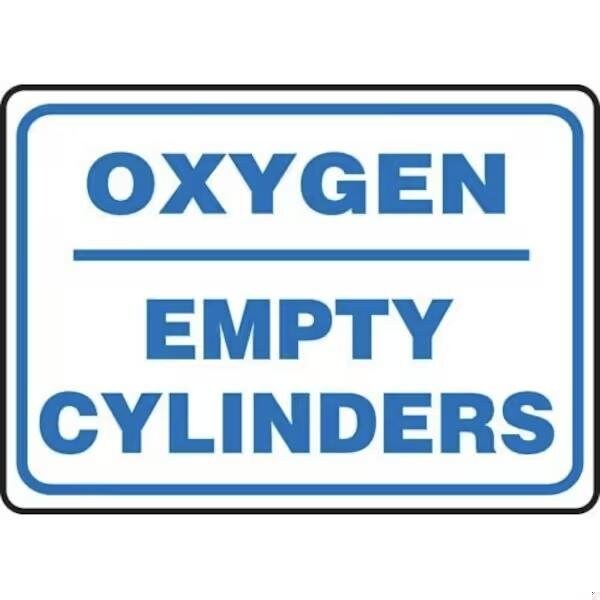 Accuform SAFETY SIGN OXYGEN EMPTY CYLINDERS MCPG572XP MCPG572XP - main